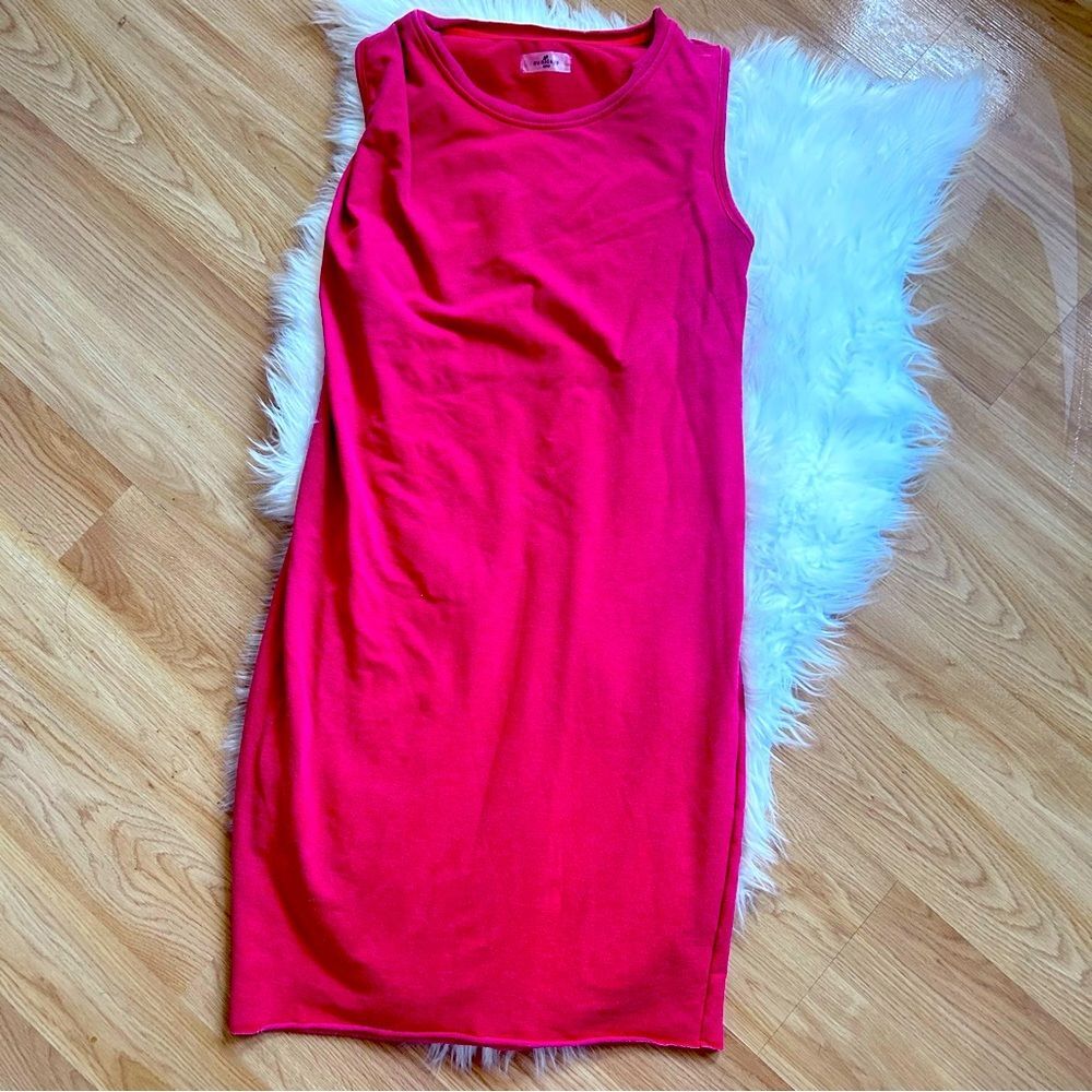Sundays Anthropologie vintage Red Dress Sleeveless size 1 Small